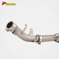 For KAWASAKI ZX-6R Titanium Alloy Front-Middle Section Exhaust Pipe OEM Rear Exhaust-Compatible Exhaust with Mounting Bracket