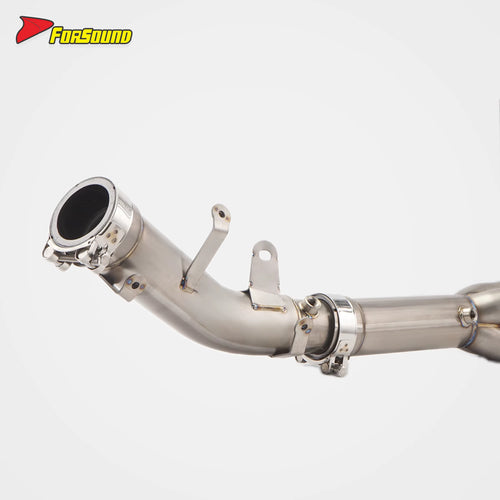 For KAWASAKI ZX-6R Titanium Alloy Front-Middle Section Exhaust Pipe OEM Rear Exhaust-Compatible Exhaust with Mounting Bracket