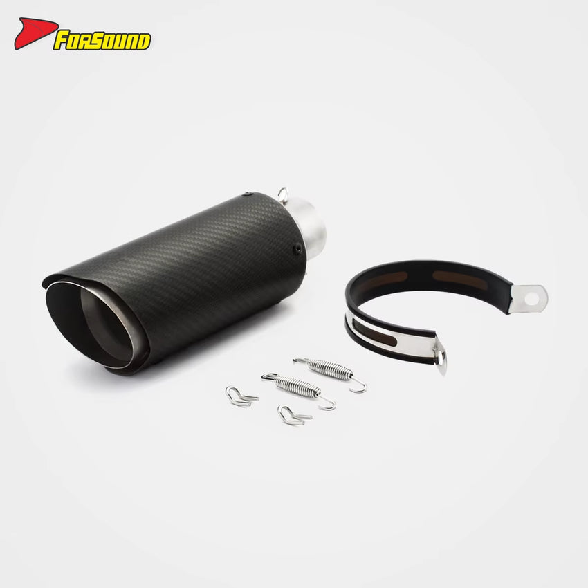 Stainless Steel 51Mm Car Mouth Young Lion Exhaust Pipe Universal Motorcycle Pipe