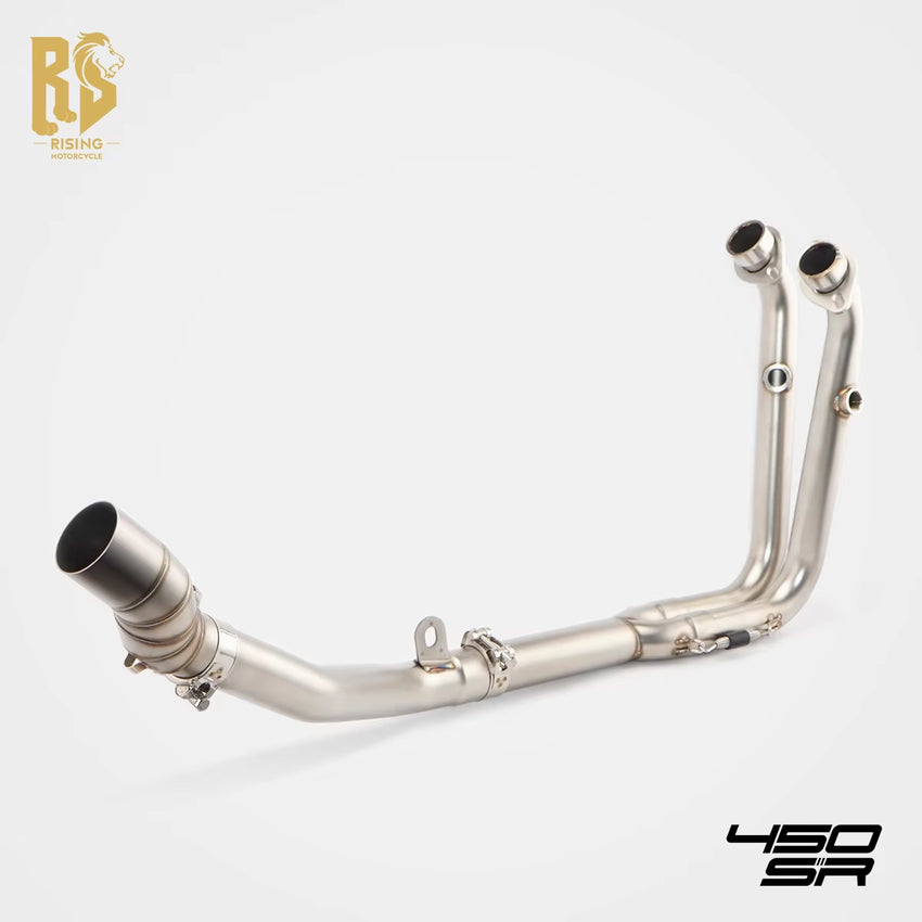 Stainless Steel Front and Middle Exhaust Pipe for Motorcycle CFMOTO 450SR/NK