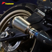 For Cfmoto 450SR 450NK 2022-2025 Silvery Stainless Steel Compact Motorcycle Mid-Tail Integrated Exhaust Pipe Wholesale Price OEM