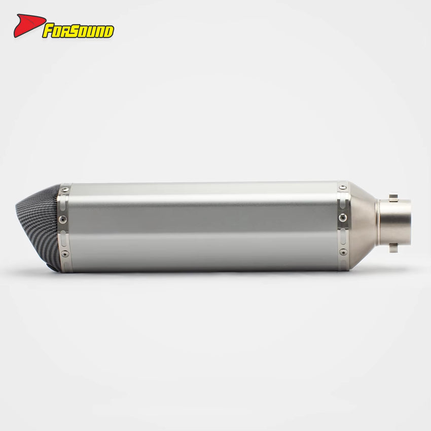 RS Original Modified Stainless Steel Exhaust Pipe Universal Single Hole Tail Section 51Mm Extended Hexagonal Body Condition New