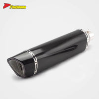Stainless Steel Carbon Fiber 51Mm Roman Hoop End Can Long Exhaust Pipe Universal Motorcycle Pipe