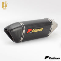 RS for Motorcycle Exhaust System Modified Carbon Fiber Exhaust Pipe for Puppy Triangle for ZX4R 450SR R3 GSX 600