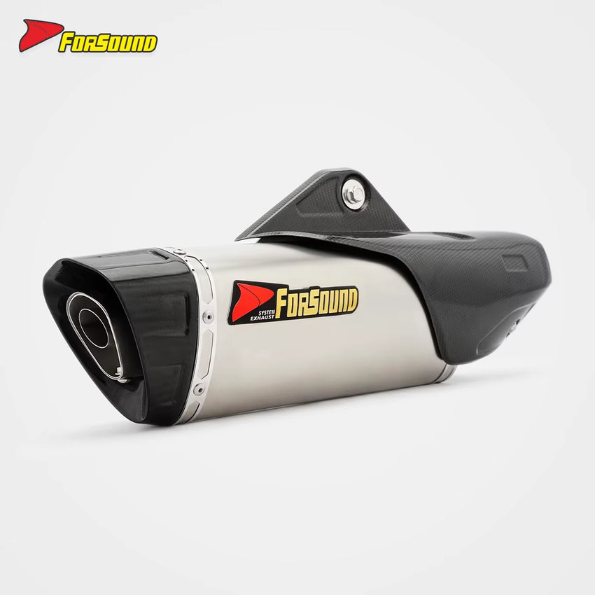 RS Original R1 Universal Modified Stainless Steel Exhaust Pipe Carbon Titanium Alloy Tail with Cover Section 675Nk 450Sr 703RR