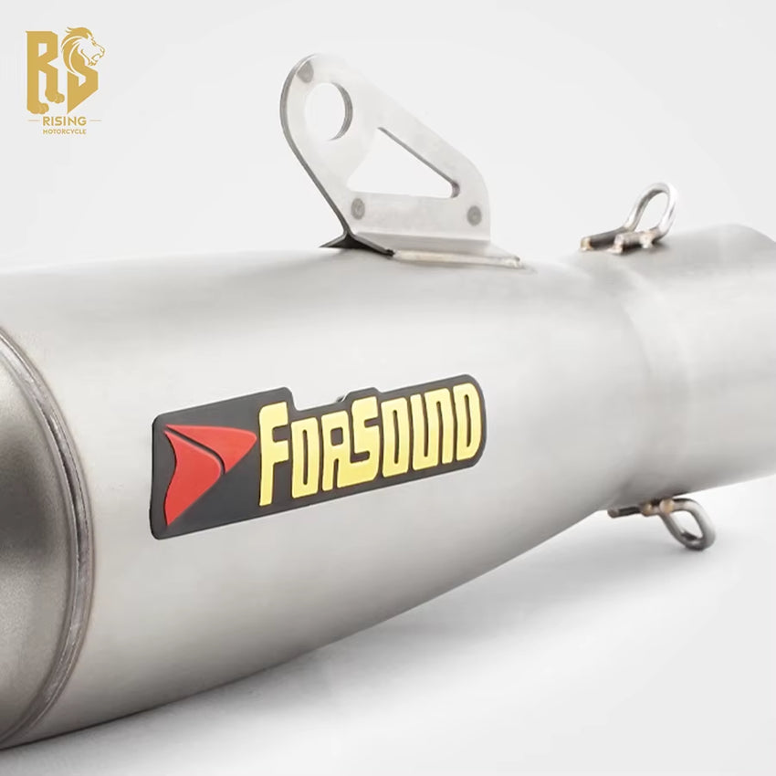 RS Locomotive Modified Exhaust Pipe Muffler Retro Torpedo Tail Section for MT-07 NINJA400 R3 Z900 Stainless Steel New Condition