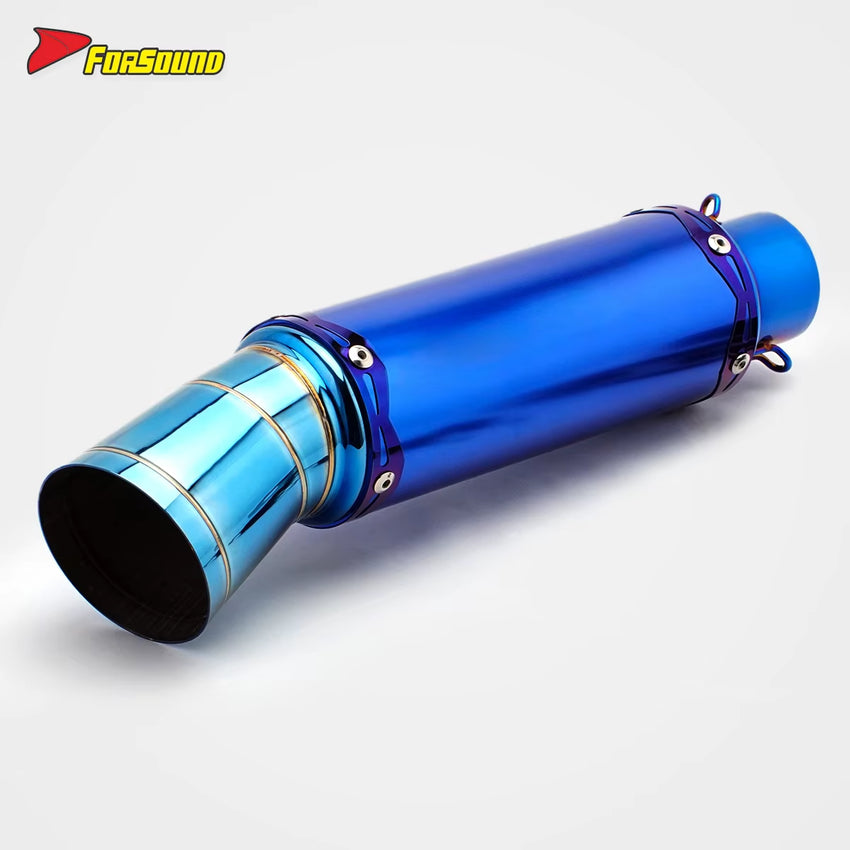 RS Original Stainless Steel Exhaust Muffler Universal Exhaust Pipe 51Mm Caliber End Can