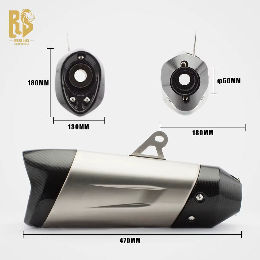 RS for 800MT Race ADV 600 Ninja Z650RS 525X Motorcycle Modified Carbon Fiber Exhaust Pipe Tail Section Water Bird Tail Section