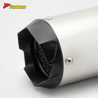 Universal 60Mm Stainless Steel Carbon Fiber Matte Black End Can Embossed Cokeexhaust Pipe Tail Section Xmax Egzos Korumas