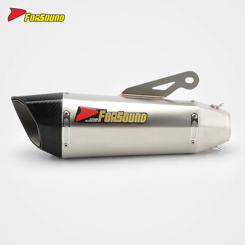 RS Original MT07 Stainless Steel Carbon Fiber Modified Motorcycle Exhaust Pipe New Condition for R 3 450SR NK 51Mm