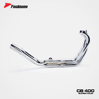 FOR Honda cb400sf Exhaust Extended Slant Hexagon round Hole Full Exhaust System Stainless Steel