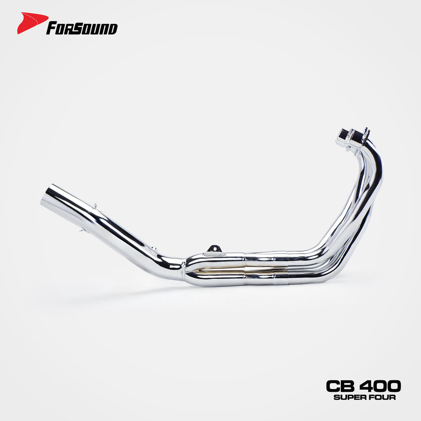 FOR Honda cb400sf Exhaust Extended Slant Hexagon round Hole Full Exhaust System Stainless Steel