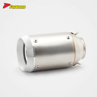 RS Original Stainless Steel 51Mm End Silver Mouth Can for Can Barrel New Exhaust Pipe Tail Section Universal Motorcycles