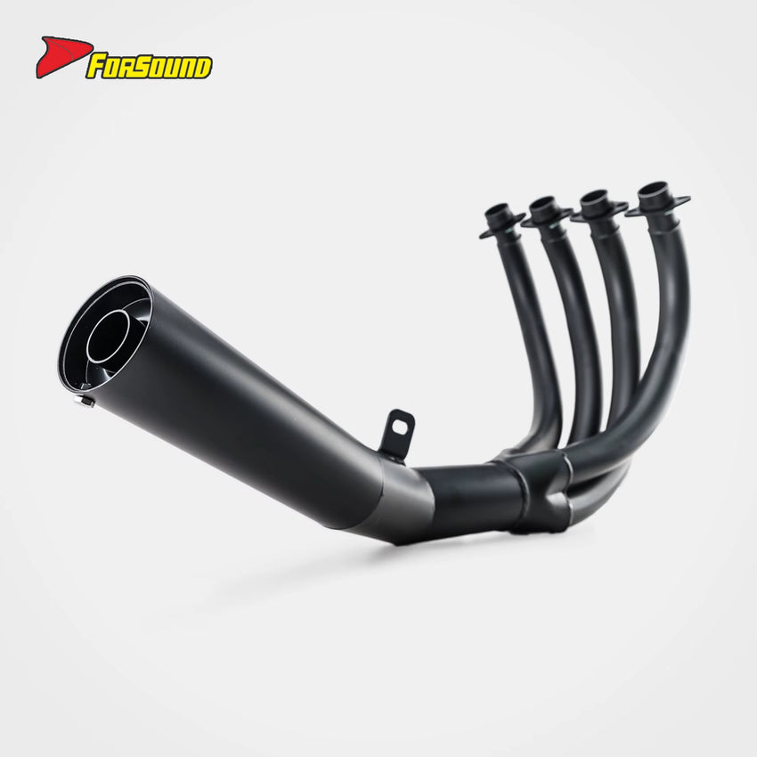New FORSOUND Kawasaki Z900RS Cafe Accessories One-Piece Black Cast Iron Exhaust System Replacement Shorty High Temp Corrosion
