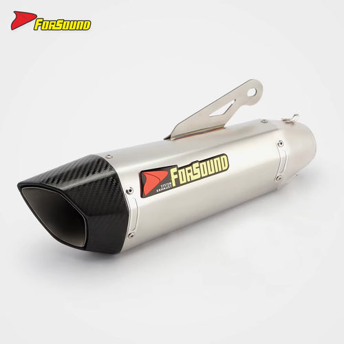 RS Original MT07 Stainless Steel Carbon Fiber Modified Motorcycle Exhaust Pipe New Condition for R 3 450SR NK 51Mm