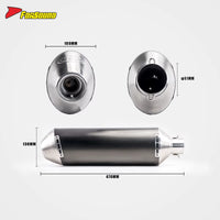 New Forsound Off-Road Motorcycle Exhaust Pipe SS FMF Ellipse Tail Section Exhaust Fit KAWASAKI-KLX230 -ZXC SWM-SM500 ODM&OEM