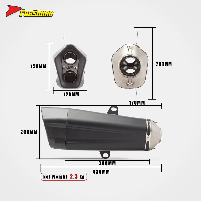 Pyramid Full Exhaust Yamaha Cygnus-X 4Th Gen 180 2015-2025 Sport Scooter Complete System Stainless Steel Deep Mellow Sound OEM