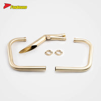 For SUZUKI GS400 FIT 1976-1979 Oblique Barrel Vintage Copper Exhaust Pipe Motorcycle FULL Exhaust System OEM Custom Exhaust Pipe