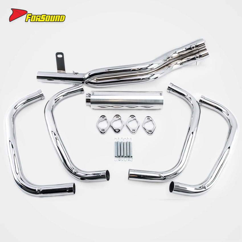 Exquisite and Heat Resistant Retro-Style Eires Model Electroplated Motorcycle Full System Exhaust Pipe for HONDA CBX400F