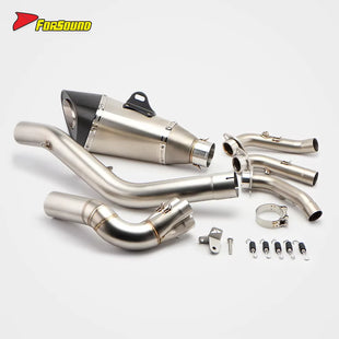For ZONTES 703RR 2023+ 4-Into-1 Header Side Full-System R11 Style Zontes 703Rr Exhaust Supersport Track Racing High-Flow Design