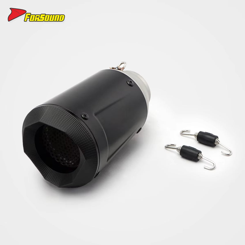 FORSOUND Universal 51Mm Diameter Slip-On Stainless Steel Slanted Tip Ar-Style Exhaust Black Body & Tip Improved Power Response