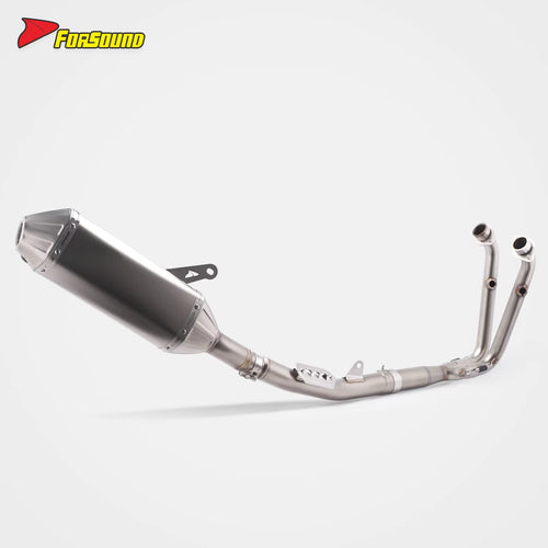 New FORSOUND for 450Mt Matte Stainless Steel Fish Mouth Full Exhaust System Deep Powerful Exhaust Note Urban Cruising OEM