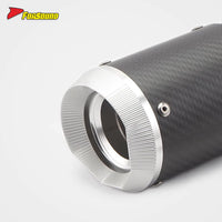 RS Original 51Mm End Can Universal Stainless Steel Black Mouth Multilateral Motorcycle Exhaust Pipe Retrofit/Upgrade for Can