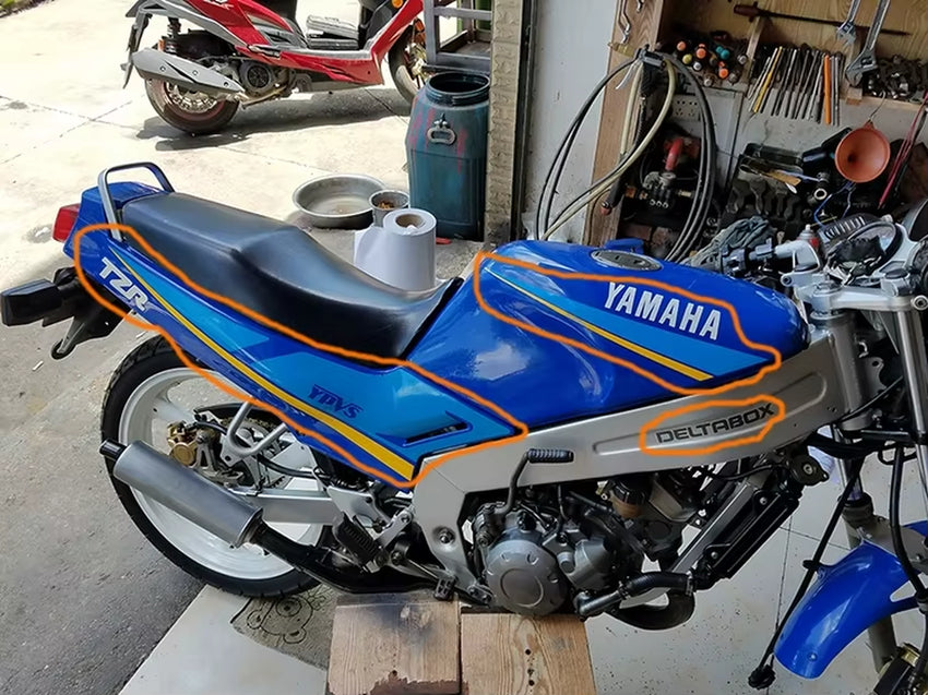 Easy-Stick Sticker for YAMAHA TZR125 1987-1997 High-Adhesion Decal with Matte/Glossy Finish Tzr125 Tzr