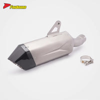 For R1300GS Full Titanium Mid-Tail Integrated Exhaust System Carbon Fiber Tip Lightweight Forging High Flow Customizable LOGO