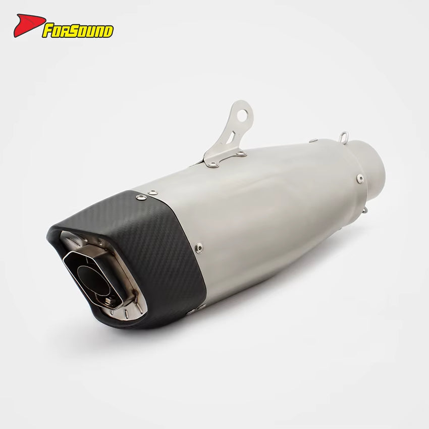 For ZONTES 703RR Stainless Steel Full Straight Exhaust System Side-Exit Motorcycle Exhaust Pioneer Model with Oxygen Sensor OEM