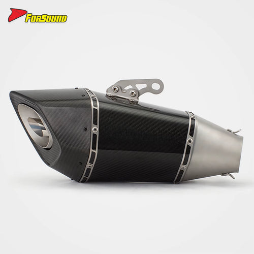 ท่อไอเสียคาร์บอนไฟเบอร์ RS Original ปลายท่อสำหรับ Z1000 PCX160 Z900 TMAX530 560 สำหรับมอเตอร์ไซค์ เสียงทุ้มต่ำ ทนทานสูง