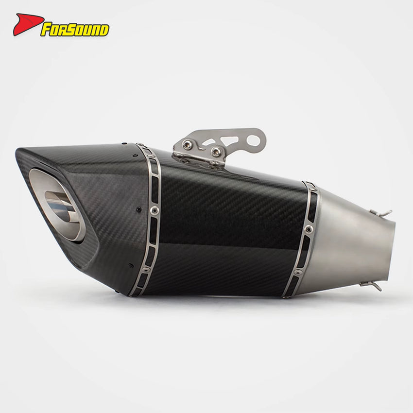 RS Original Carbon Fiber Exhaust Pipe Muffler for Z1000 PCX160 Z900 TMAX530 560 Motorcycles Low Sound High Durability