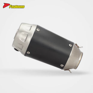 RS สำหรับท่อไอเสียสำหรับ ZX-6R Z900 Race 600 สำหรับ KTM Apulia สำหรับ Honda คาร์บอนไฟเบอร์ วัสดุ ชิ้นส่วนท้ายแบบดัดแปลงแบบหมุดย้ำ