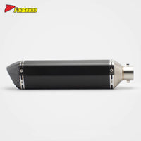 New Forsound RS Original Modified Stainless Steel Exhaust Muffler Pipe Universal Single Hole Tail Section 51Mm Black Body