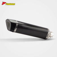 Stainless Steel Carbon Fiber 51Mm Roman Hoop End Can Long Exhaust Pipe Universal Motorcycle Pipe