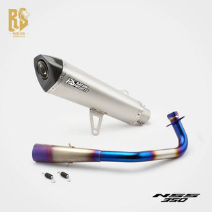 FOR Honda Forza 350 Exhaust 2020-2025 NSS350 Extended Slant Hexagon round Hole Full Exhaust System Stainless Steel