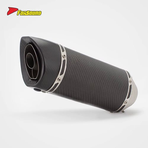New FORSOUND 675SR Carbon Fiber Stainless Steel Full Exhaust System LV Style Matte Texture High-Temp Resistant Sportbike Racing