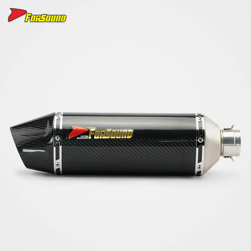 Stainless Steel Carbon Fiber 51Mm Marco Polo Roman Clamp End Can Exhaust Pipe Universal Motorcycle Pipe
