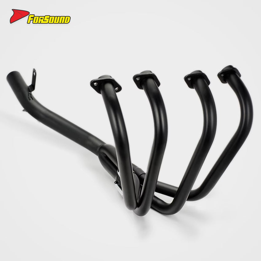 Delicate and High Temperature Resistant Retro-Style Six-Section Electroplated Motorcycle Low-Exit Full Exhaust Pipe for CBX400F