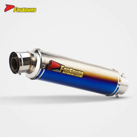 RS Original Universal Carbon Fiber Stainless Steel Motorcycle Exhaust Pipe for Z900RS Grilled Blue Polished Sportbikes