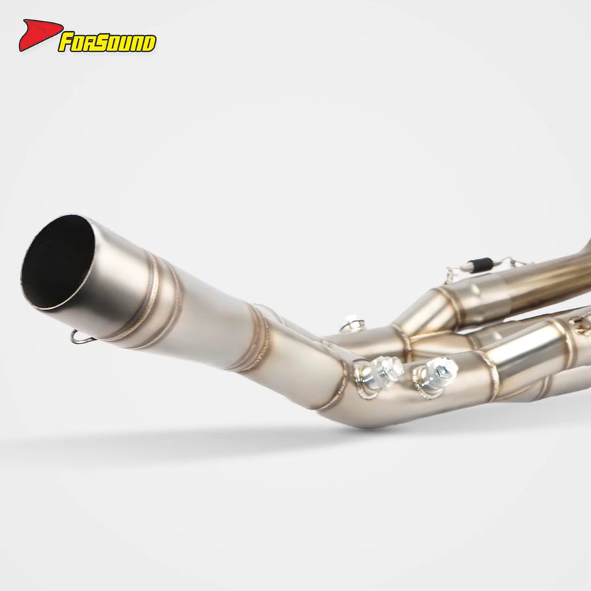 Forsound for S1000RR/S1000R 2010 Carbon Fiber Stainless Steel Exhaust Pipe New Compatible Retrofit/Upgrade Rear Front-Mid