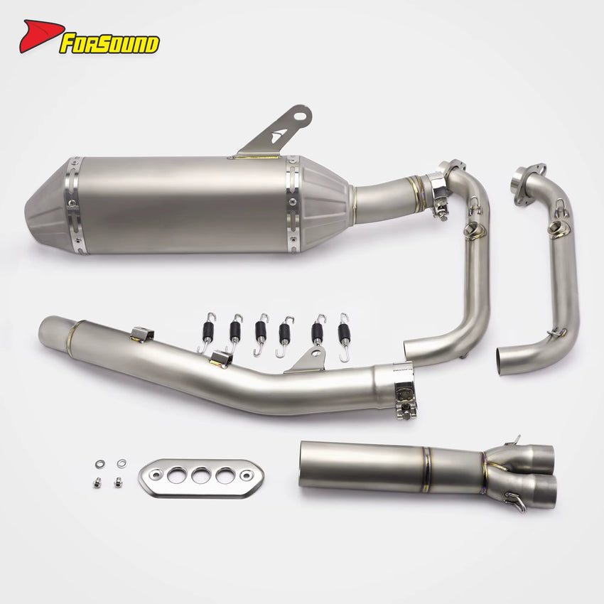 For 450MT 2023-2025 Off-Road Adventure Straight-Through T148 Model Full-System Titanium Alloy Exhaust Side-Exit Power Boost OEM