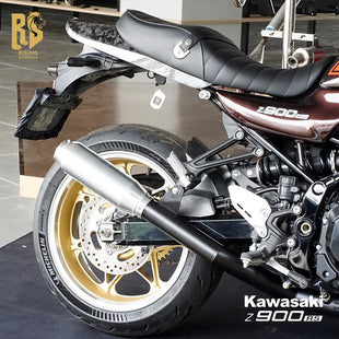 FORSOUND ท่อไอเสียเหล็กหล่อ Kawasaki Z900Rs-One - อะไหล่เปลี่ยนใหม่สำหรับโมนาโกะ (ดำ/ขาว)