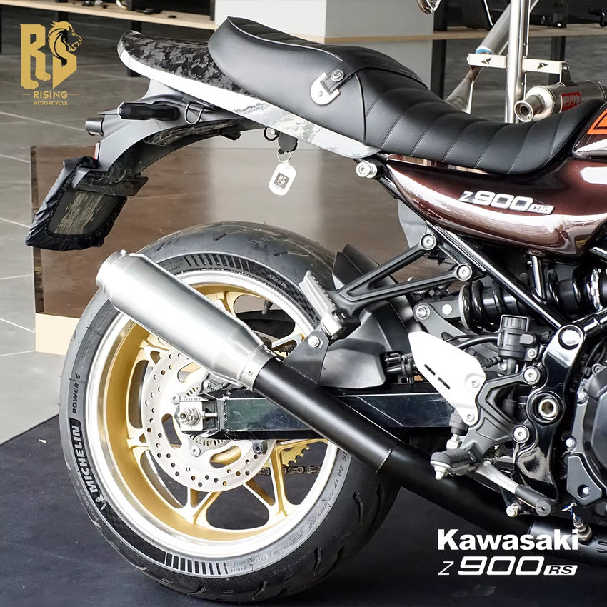 FORSOUND Kawasaki Z900Rs-One Cast Iron Exhaust Pipe-New Replacement Part for Monaka (Black/White)