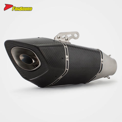 RS Original Carbon Fiber Exhaust Pipe Muffler for Z1000 PCX160 Z900 TMAX530 560 Motorcycles Low Sound High Durability