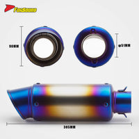 Stainless Steel 51Mm Exhaust End Can for Universal Motorcycle 51Mm Pipe
