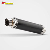 Stainless Steel Carbon Fiber 60Mm Long Blue End Can Yoshimura Exhaust Pipe Universal Motorcycle Pipe Escapes Yoshimura Carbono