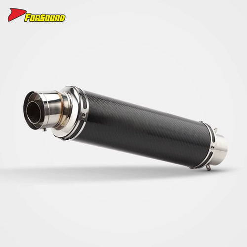 Stainless Steel Carbon Fiber 60Mm Long Blue End Can Yoshimura Exhaust Pipe Universal Motorcycle Pipe Escapes Yoshimura Carbono