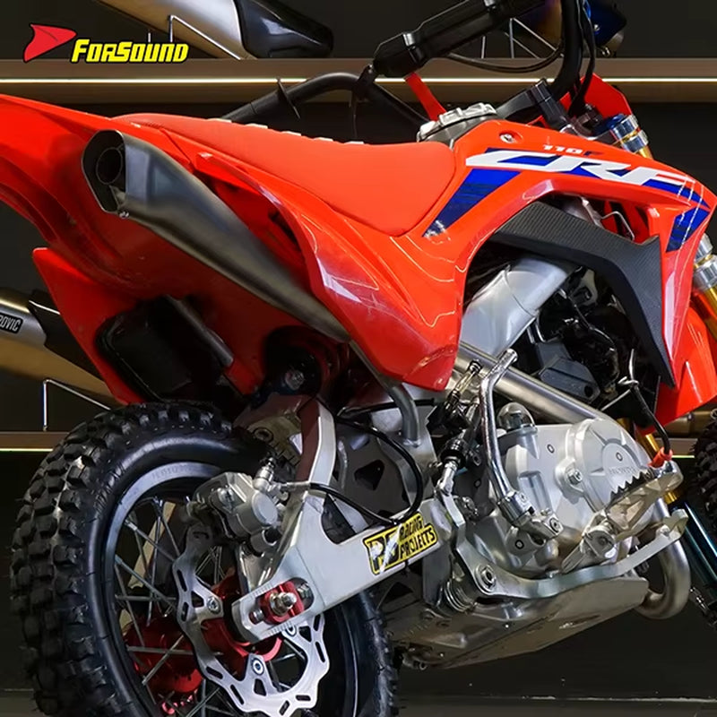 For Crf 110 Exhaust Torch Full System Exhaust Titanium Alloy Front and Mid-Pipe Off-Road Exhaust Note 2013-2026 Model Compatible