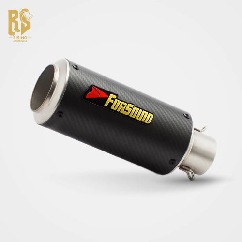 RS for Motorcycle 51Mm Universal Carbon Fiber Exhaust Pipe Nozzle Carbon Brazing Tail Section for ZX-6R Z800 R6 RK8